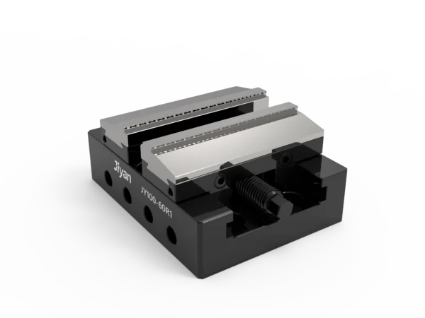 JY100-60R1 Self-Centering CNC Vise – Soft + Low Hard Jaw Combo