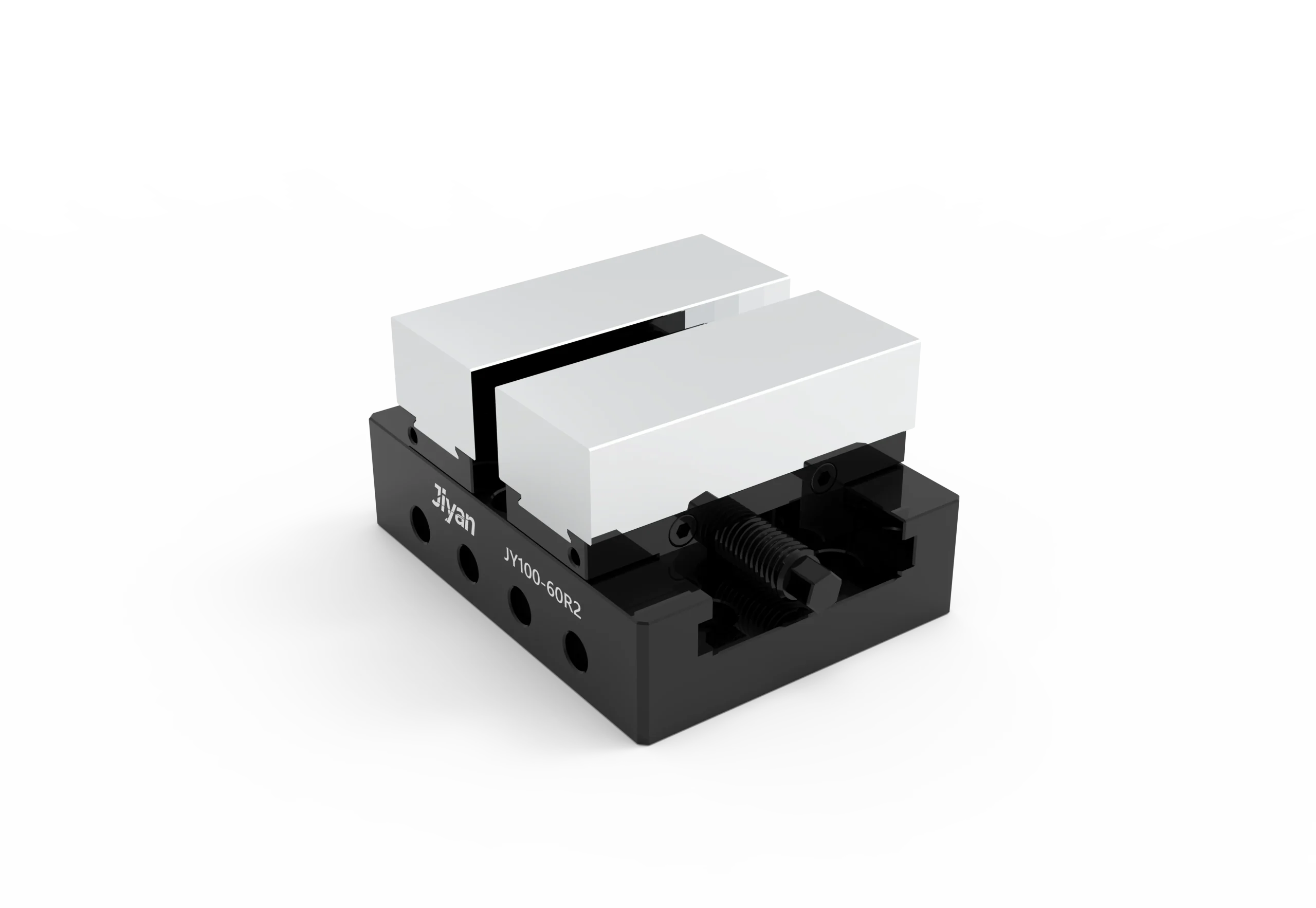 JY100-60R2 Self-Centering CNC Vise – Soft + Aluminum Jaw Combo