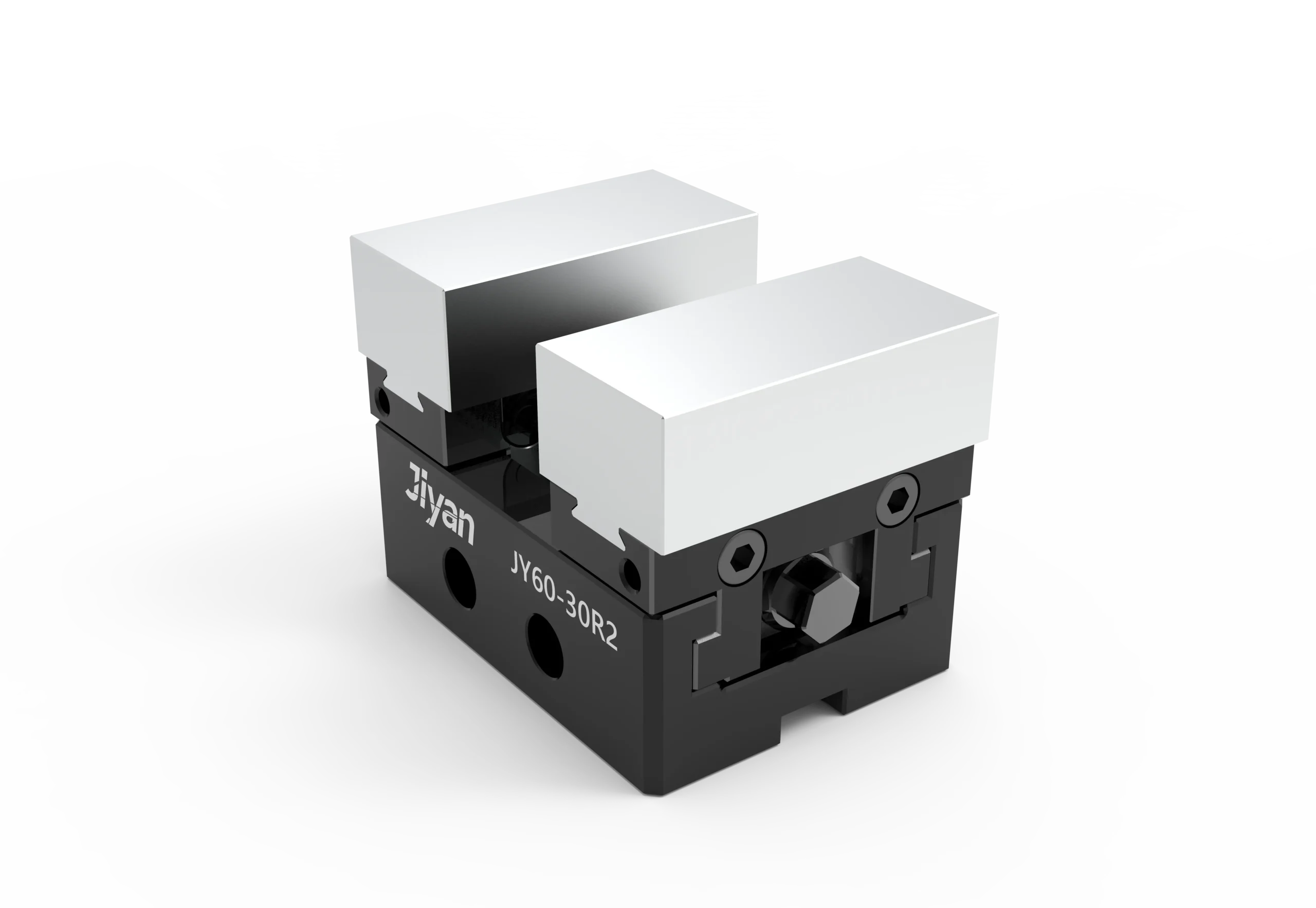 JY60-30R2 Self-Centering CNC Vise – Soft + Aluminum Jaw Combo