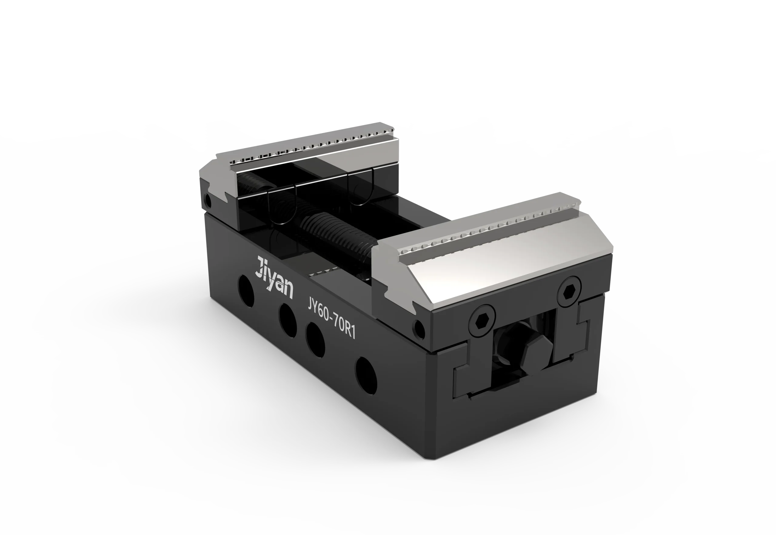 JY60-70R1 Self-Centering CNC Vise – Soft + Low Hard Jaw Combo (120 mm body)