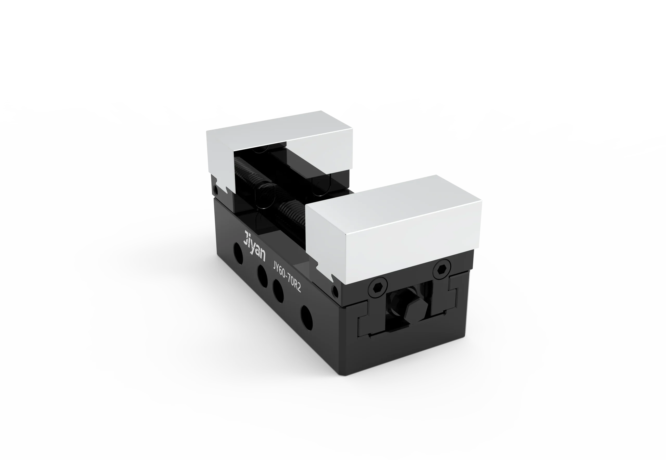 JY60-70R2 Self-Centering CNC Vise – Soft + Aluminum Jaw Combo (120 mm body)